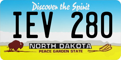 ND license plate IEV280