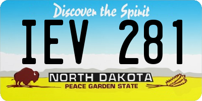 ND license plate IEV281