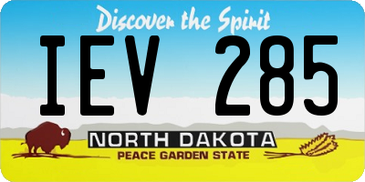 ND license plate IEV285