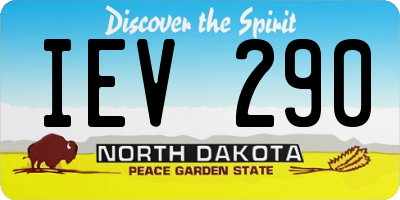 ND license plate IEV290