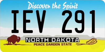 ND license plate IEV291