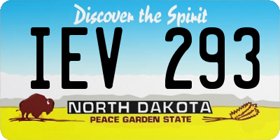 ND license plate IEV293