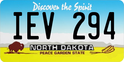 ND license plate IEV294