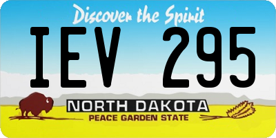 ND license plate IEV295