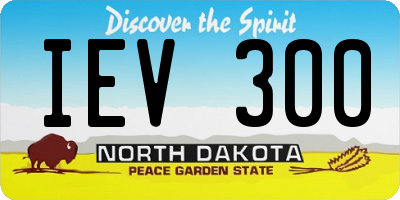 ND license plate IEV300