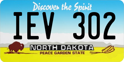 ND license plate IEV302
