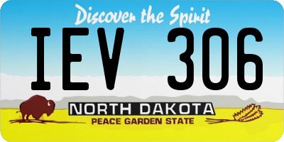ND license plate IEV306