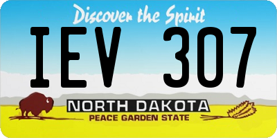 ND license plate IEV307
