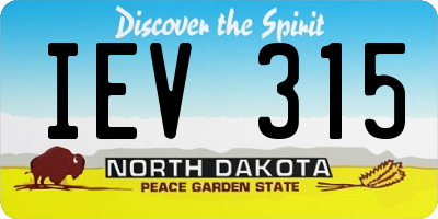 ND license plate IEV315