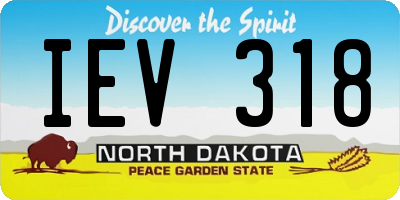ND license plate IEV318