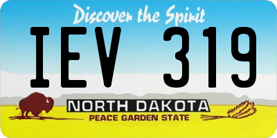 ND license plate IEV319