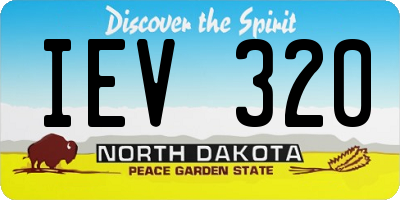 ND license plate IEV320