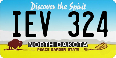 ND license plate IEV324