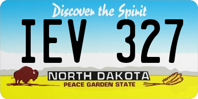 ND license plate IEV327