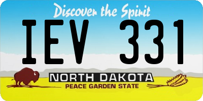 ND license plate IEV331