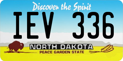 ND license plate IEV336