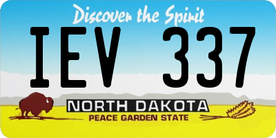 ND license plate IEV337