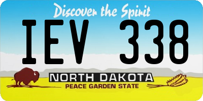 ND license plate IEV338