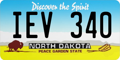 ND license plate IEV340