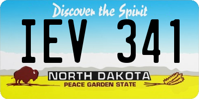 ND license plate IEV341