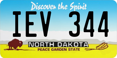 ND license plate IEV344