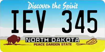 ND license plate IEV345