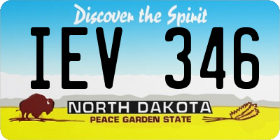 ND license plate IEV346