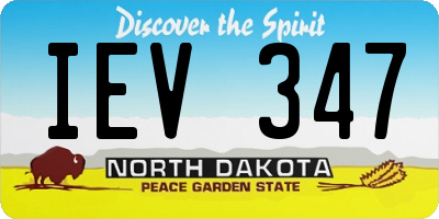 ND license plate IEV347