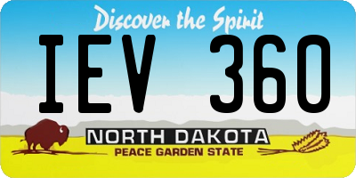 ND license plate IEV360
