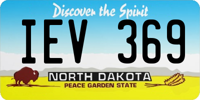 ND license plate IEV369