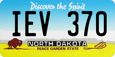 ND license plate IEV370