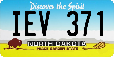 ND license plate IEV371