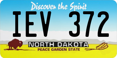 ND license plate IEV372