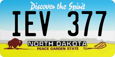 ND license plate IEV377