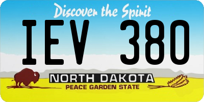ND license plate IEV380