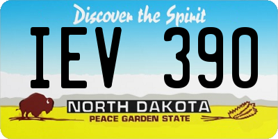 ND license plate IEV390
