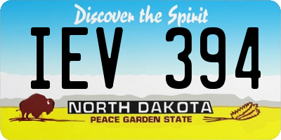 ND license plate IEV394
