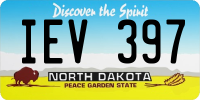 ND license plate IEV397