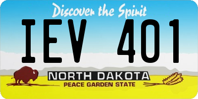 ND license plate IEV401