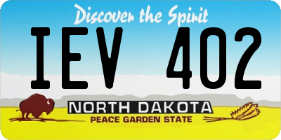 ND license plate IEV402