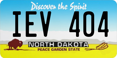 ND license plate IEV404