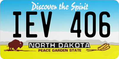 ND license plate IEV406
