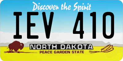 ND license plate IEV410