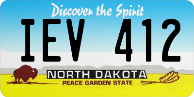 ND license plate IEV412