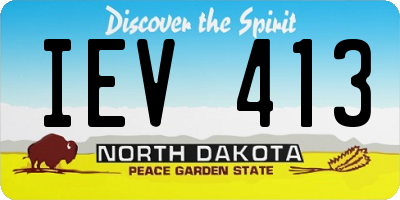 ND license plate IEV413