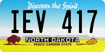 ND license plate IEV417