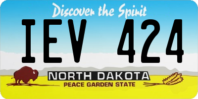 ND license plate IEV424