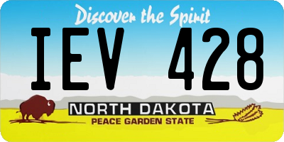 ND license plate IEV428