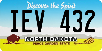 ND license plate IEV432