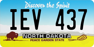 ND license plate IEV437